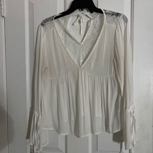 White Flowy Blouse